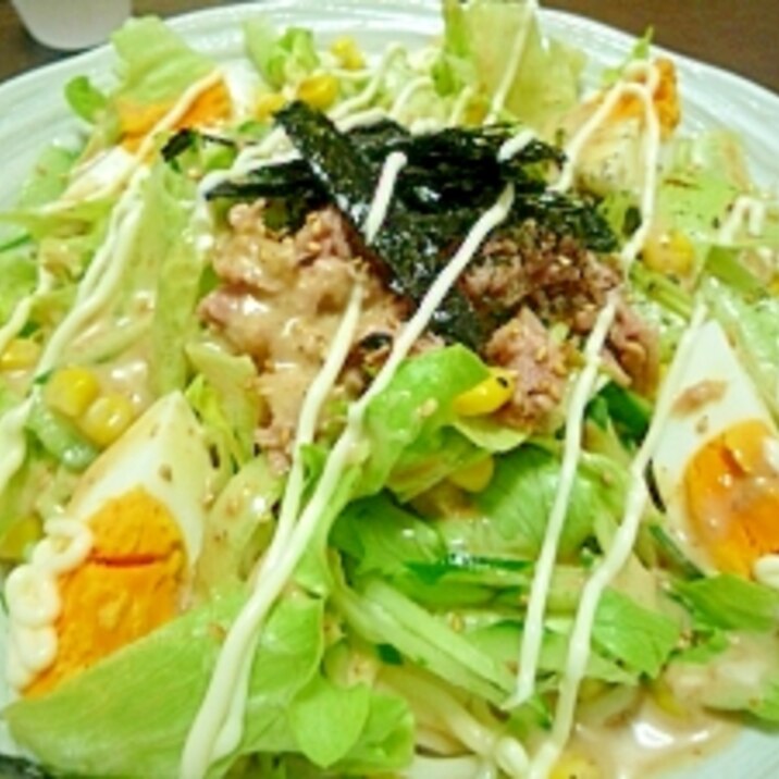 千切り野菜のサラダうどん